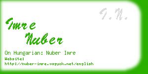 imre nuber business card